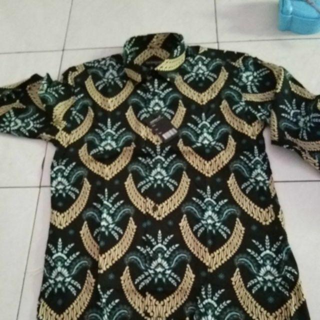 Kemeja Batik Pria Lengan Panjang Bl72 Katun Motif Modern Dixmont Semi Slimfit Premium