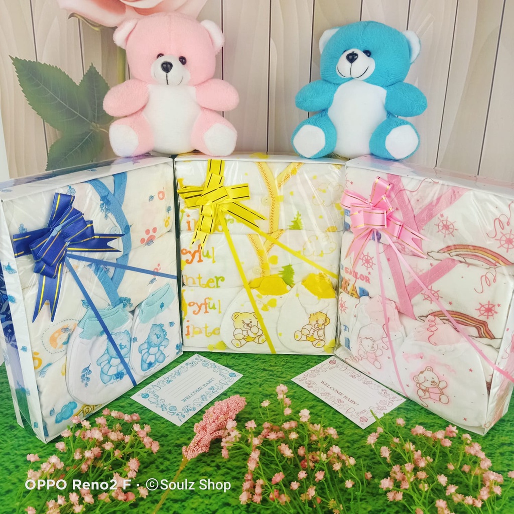 SOUL [Baby 10] Hamper Bayi Kado Lahiran Newborn Paket Set Lengkap  Cute Gift Parcel Real Pict Hampers baby boy and girl Parcel Bayi Laki-laki Perempuan