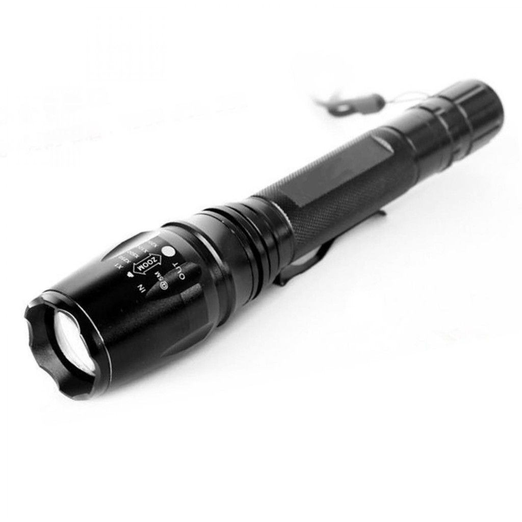 TaffLED Senter LED Flashlight Cree XM-L T6 3800 Lumens - E27 [Hitam]