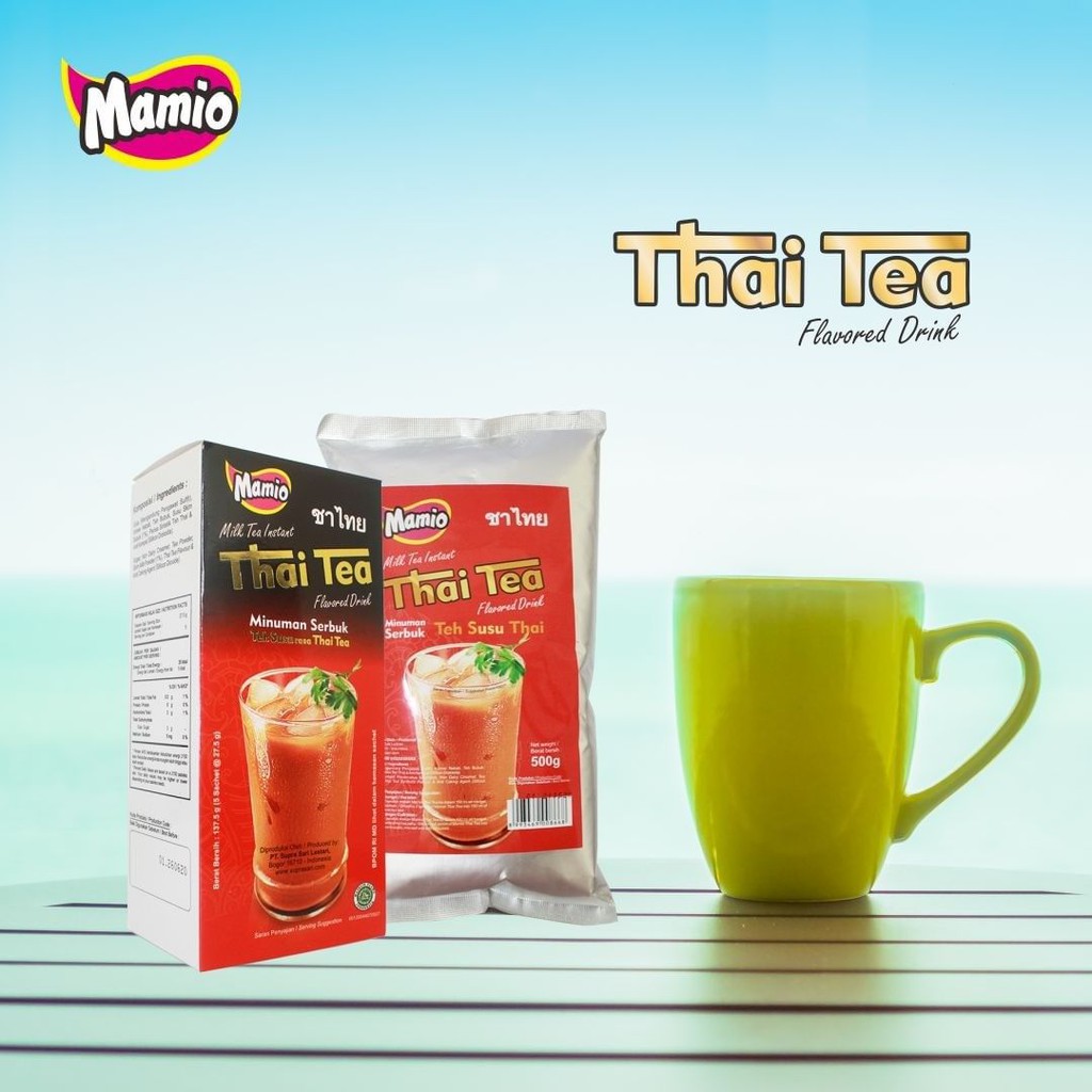

Mamio Thai Tea ( Teh Susu Rasa Thai Tea ) Per Box Isi 5 Sachet @27,5gr - Bubuk Minuman