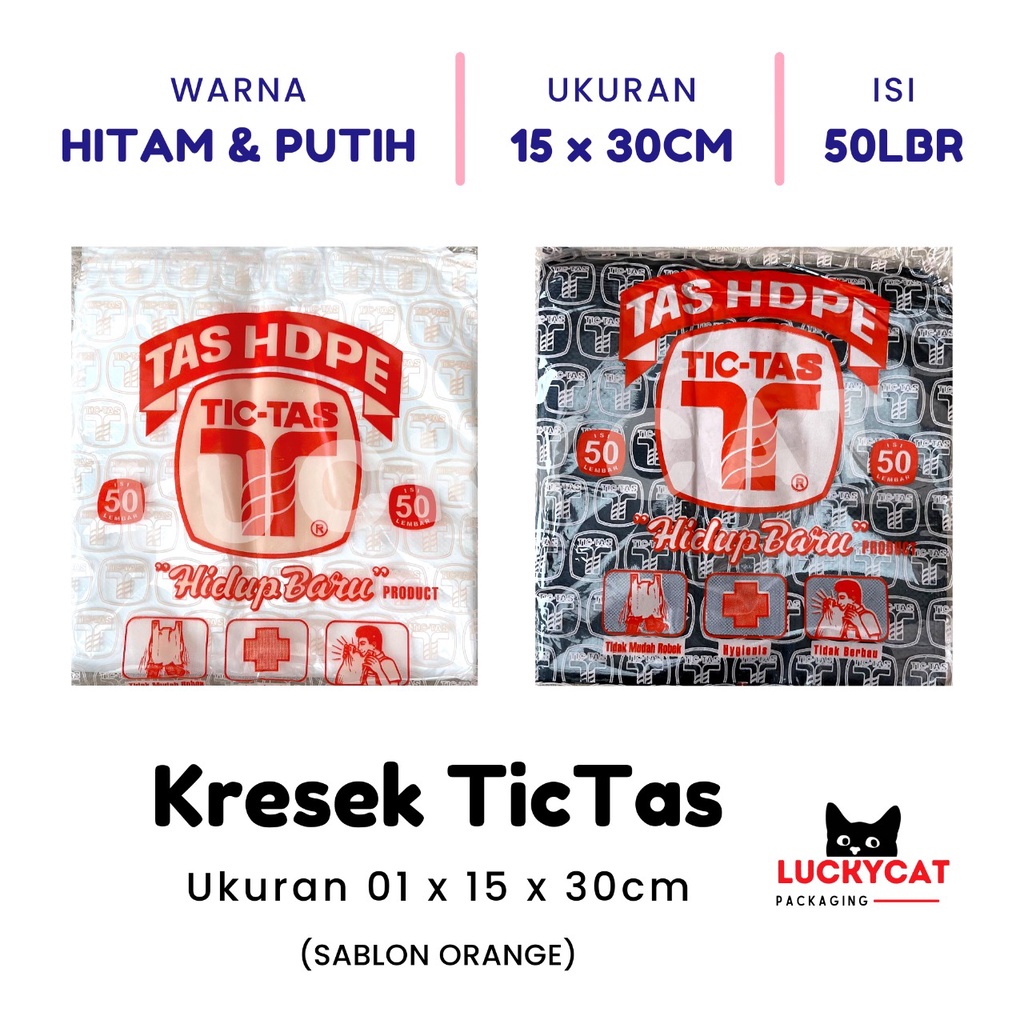 Kresek TicTas 15x30 / Kantong Plastik Kresek Tictas uk 15 / Kresek Sampah Kecil