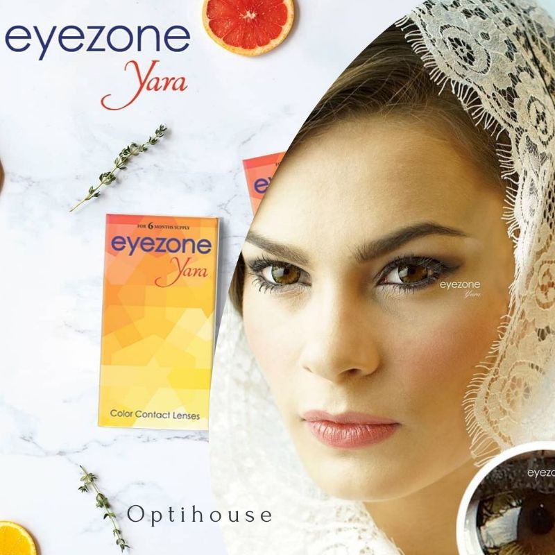 softlens warna brown diameter 14,2 water 43% eyezone yara