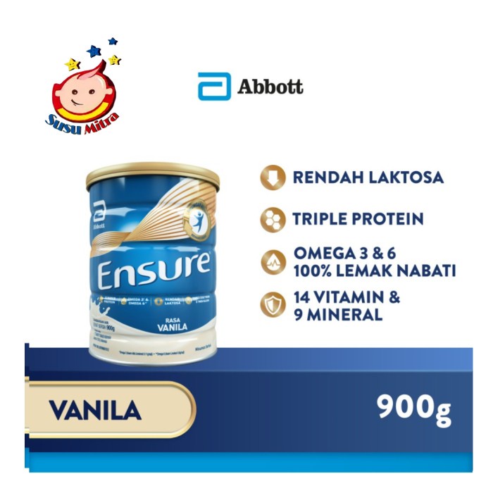 

Ensure Vanila 900 G Susu Nutrisi Dewasa Rendah Lactosa 003