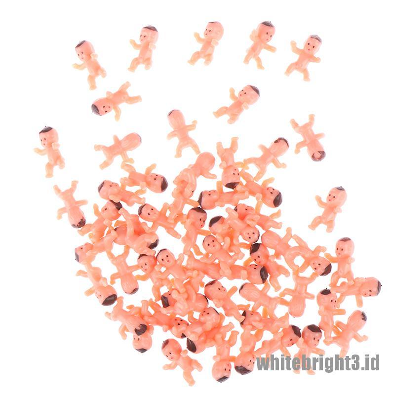 {white3} 10/20/60Pcs 1inch mini plastic baby kids
