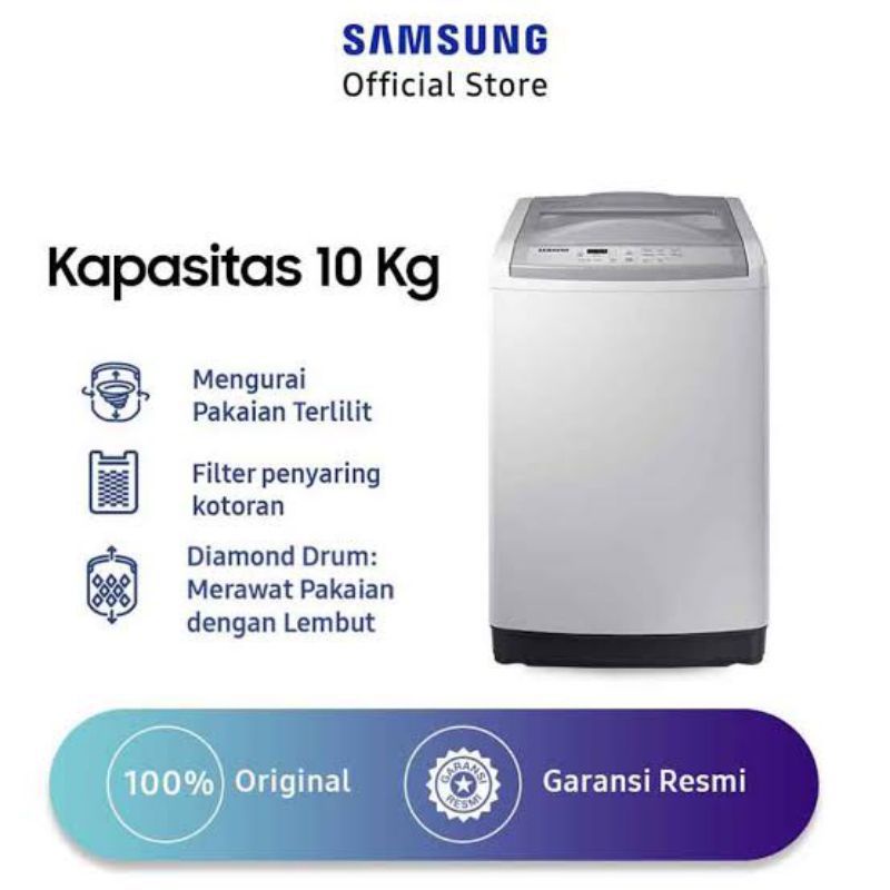 Mesin cuci Samsung Top loading 10 kg WA10M5210SG low watt