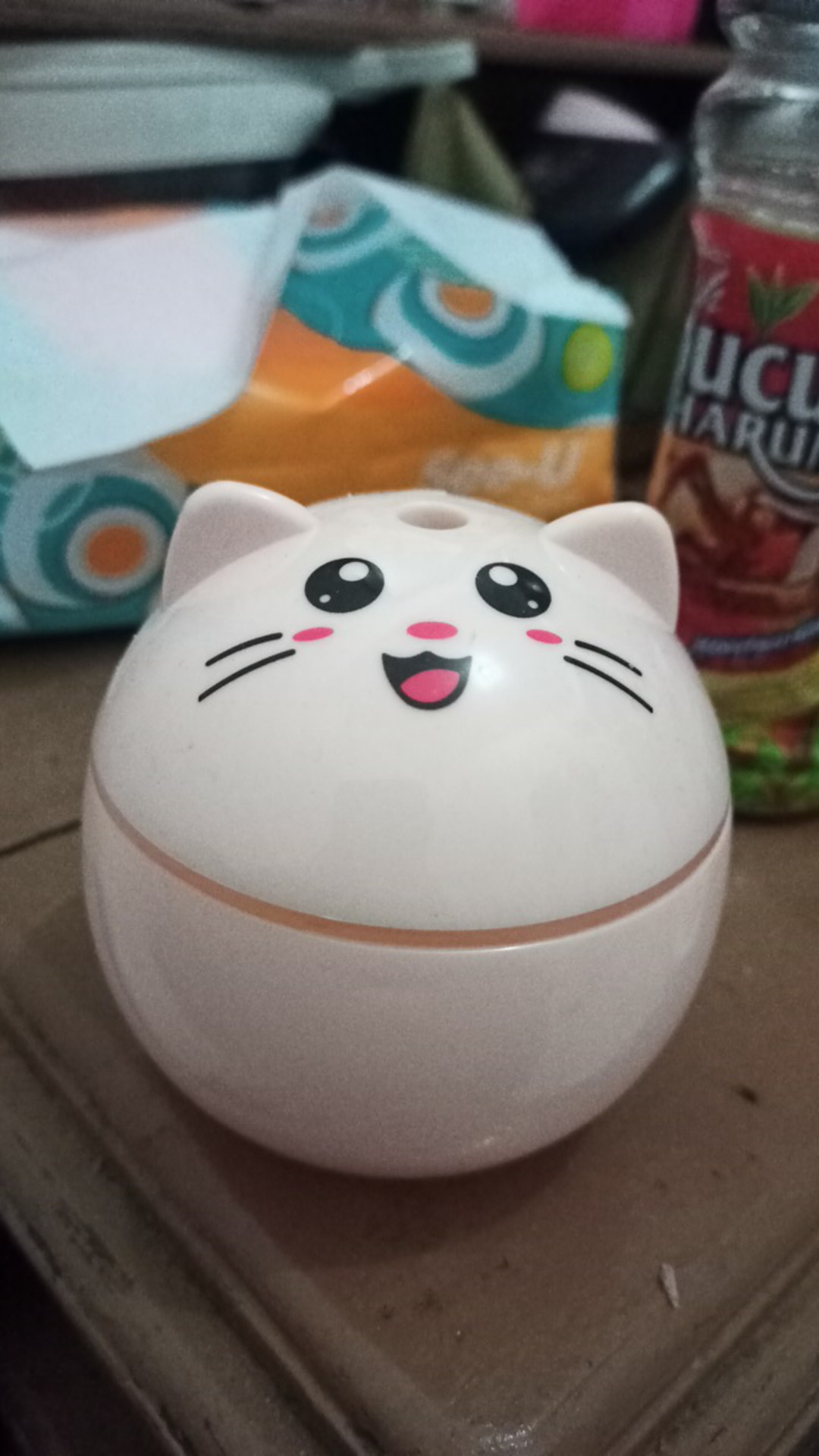 Humidifier Diffuser Aroma Essential Oil Usb 300ml Bentuk Kucing Lucu Dengan Lampu