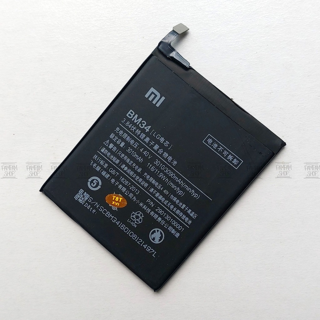 Baterai XiaoMi BM34 Mi Note Pro Original OEM Batre Batrai Battery HP BM 34 Xiao Mi Handphone HP