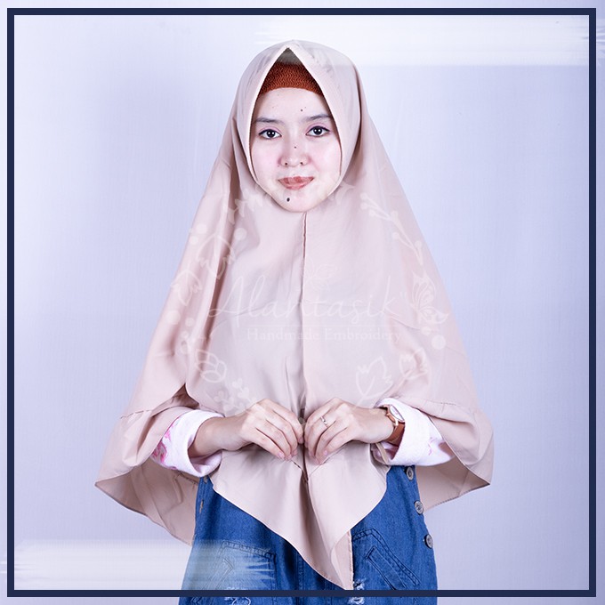 Alantasik - jilbab  syari diamond Wolfis / khimar diamond / pet rempel jumbo GR.6