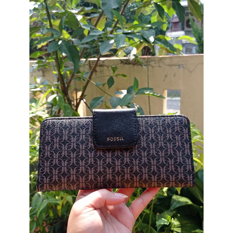 dompet madison zip clutch black brown