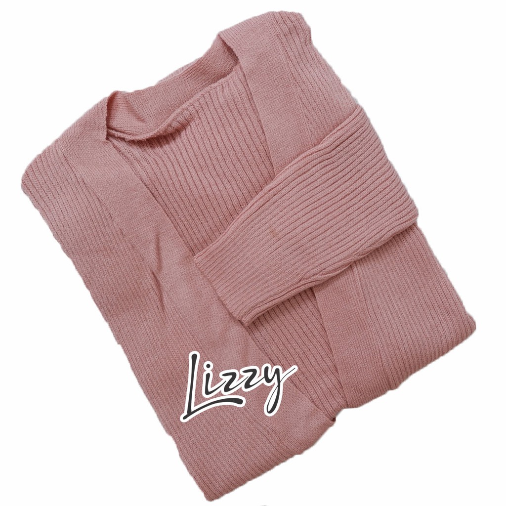 Lizzy - LONG CARDIGAN BELLE PREMIUM-DUSTY PINK