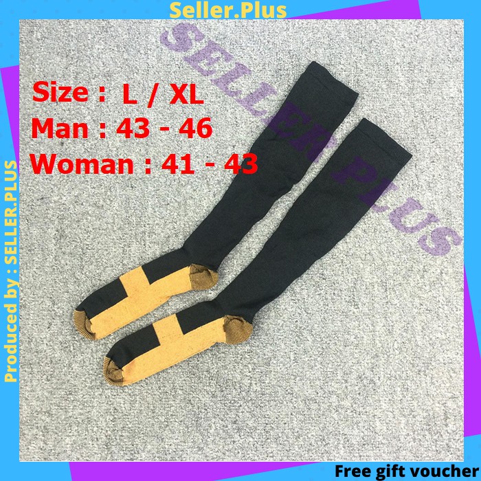 SP Kaos Kaki Kesehatan Wanita Panjang Terapi Anti Lelah Bengkak Bau Pereda Pegal Penghangat Nyaman-L / XL