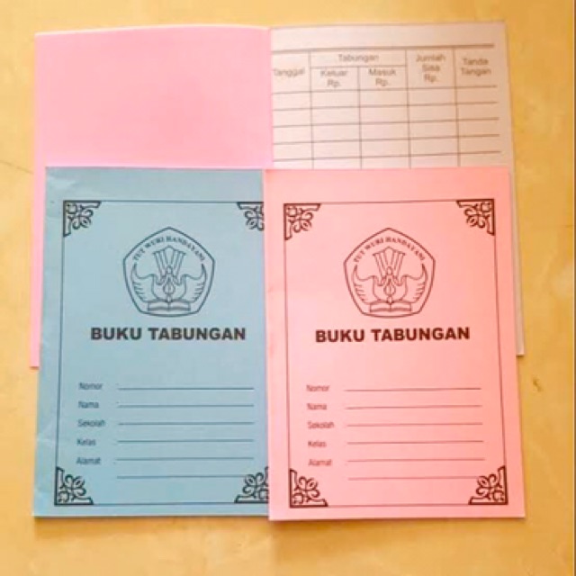 Buku tabungan sekolah dasar buku tabungan sd bukuA