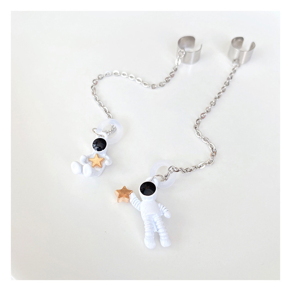 Earphone Wireless Bluetooth Anti Hilang Bentuk Astronot Luar Angkasa Untuk unisex