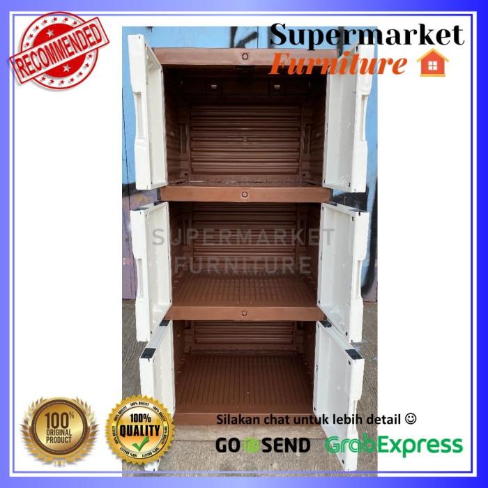 LEMARI PLASTIK RENATA MINI 3SUSUN / LEMARI PLASTIK SERBA GUNA 3SUSUN