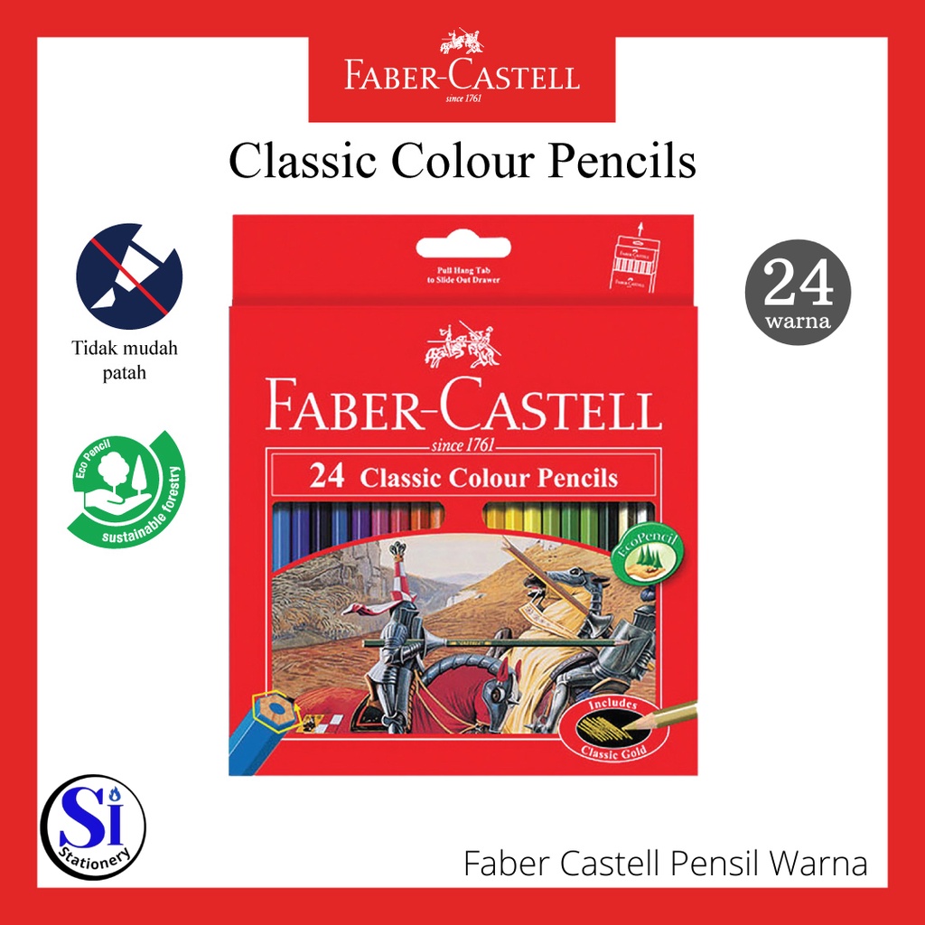 

Pensil Warna Faber Castell/Classic Colour Pencils Faber Castell 24L /24warna