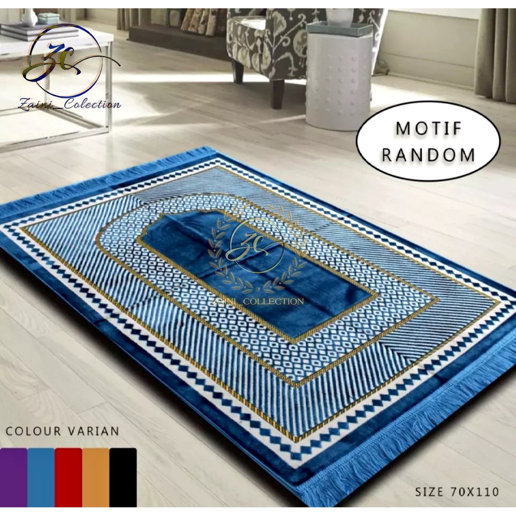 Sajadah Tebal/Sajadah Lebar/Sajadah Murah Ukuran 70x110 Peralatan Sholat Bahan Katun Halus Premium B