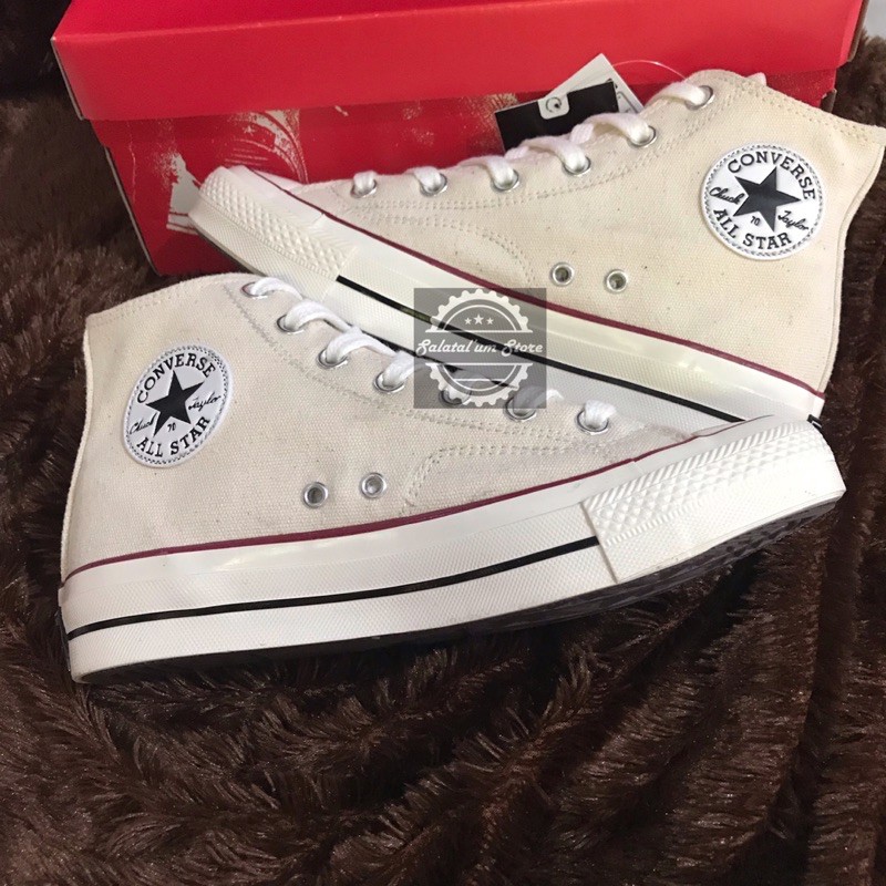 CONVERSE 70S HIGH BROKEN WHITE OFF WHITE GREAT ORIGINAL (BISA COD)