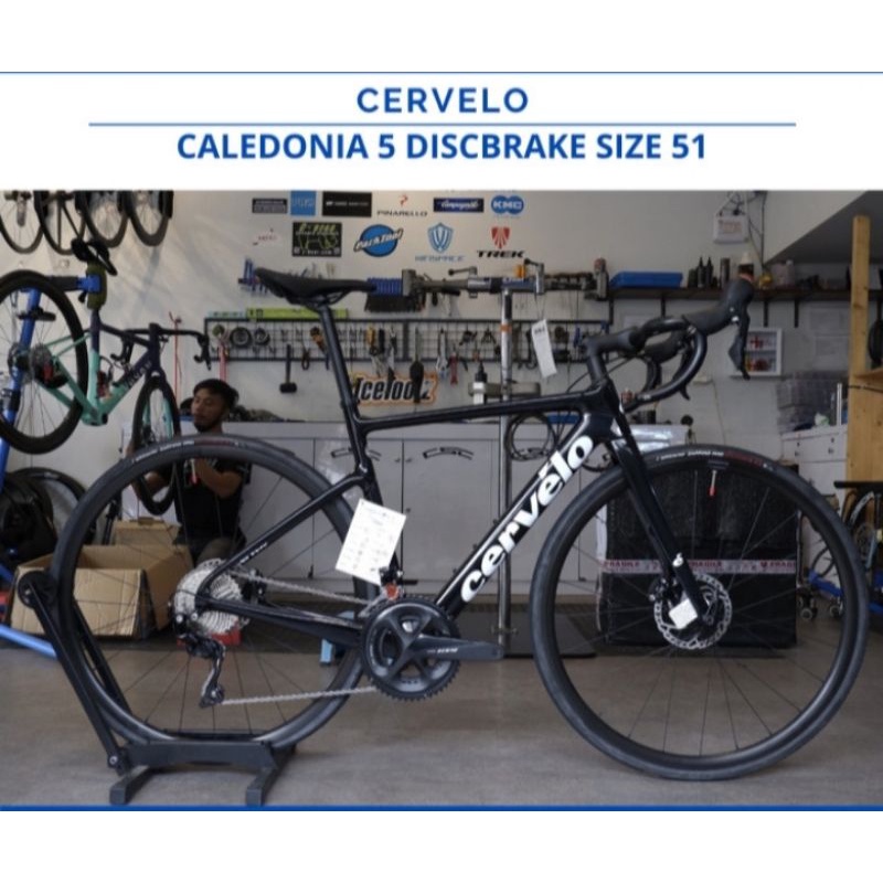 fullbike sepeda roadbike cervelo caledonia Discbrake 105 size 51