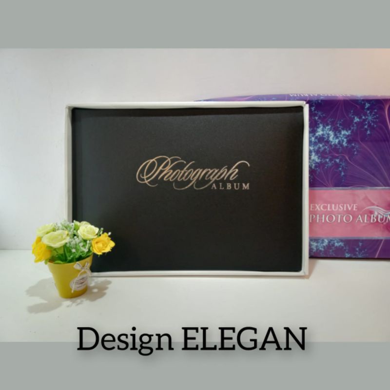 [ COD PROMO ] BUKU ALBUM FOTO WEDDING LANDSCAPE BLACK MAGNETIC PEREKAT 4R 5R 8R 10R + FREE BOX