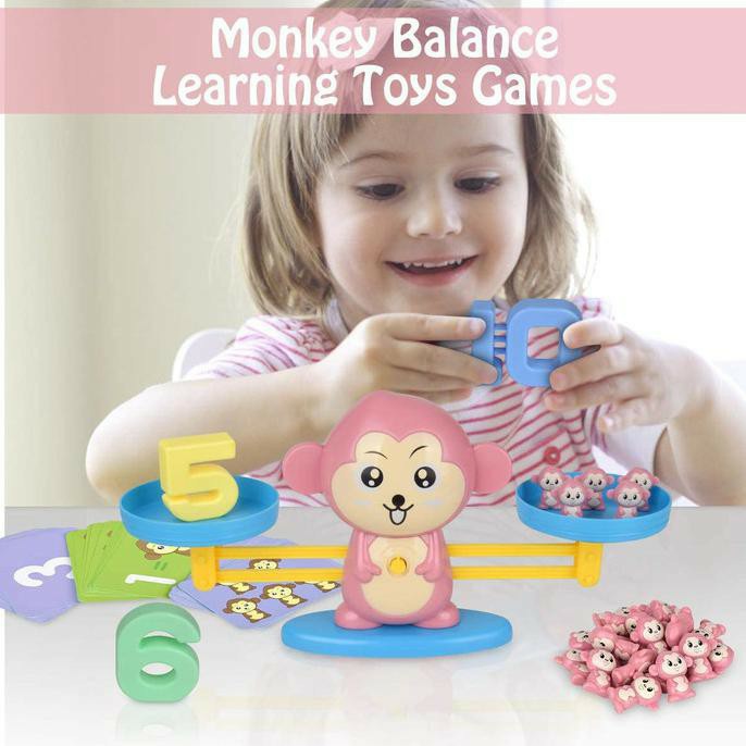 Mainan Monkey Balance Math Toy Game Belajar Matematika Monkey Balance