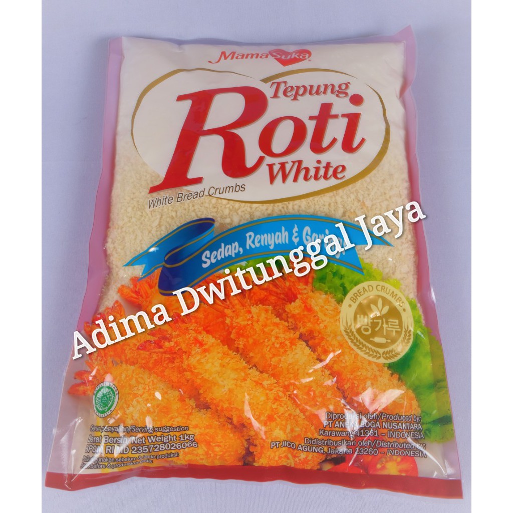 MamaSuka White Bread Crumbs 1Kg / Tepung Roti Putih MamaSuka 1000gr