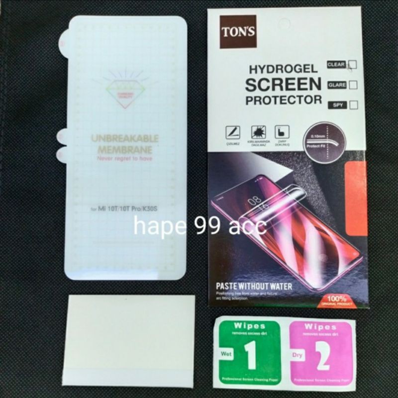 Xiaomi Mi 10T Mi 10T Pro anti gores hydrogel clear screen protector