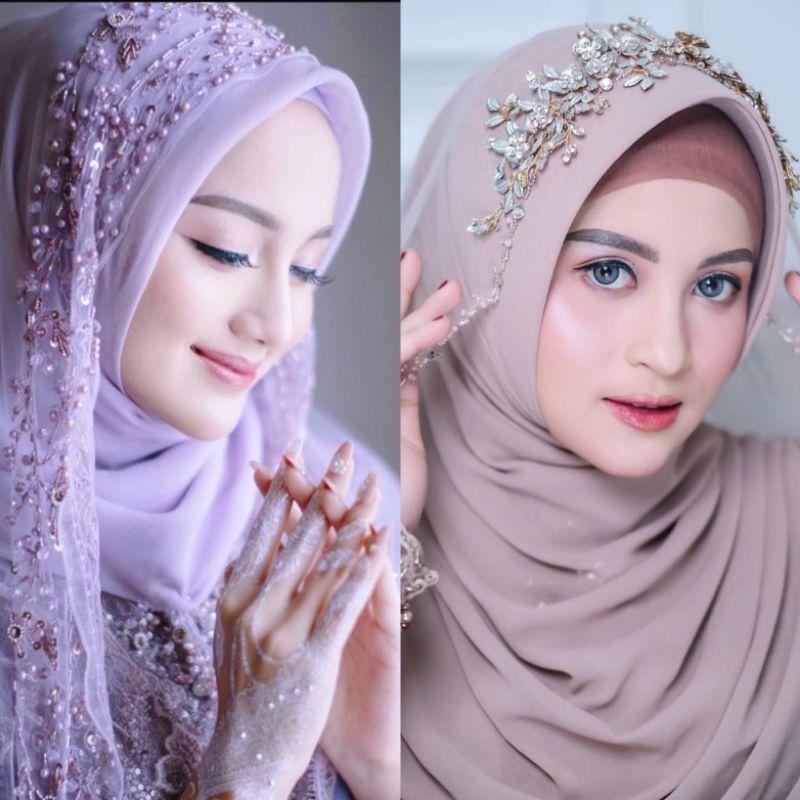 Pashmina (200x75cm) Pengantin Premium Lembut &amp; Flowy By Adelus