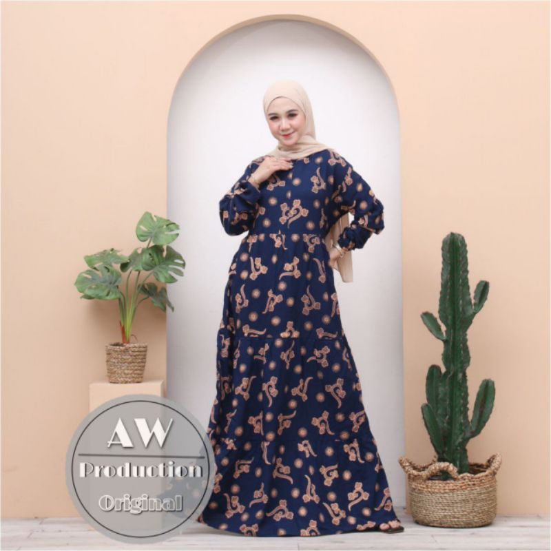 GAMIS RAYON PREMIUM MOTIF BUSUI BUMIL KEKINIAN DRESS WANITA BATIK PEKALONGAN TERMURAH