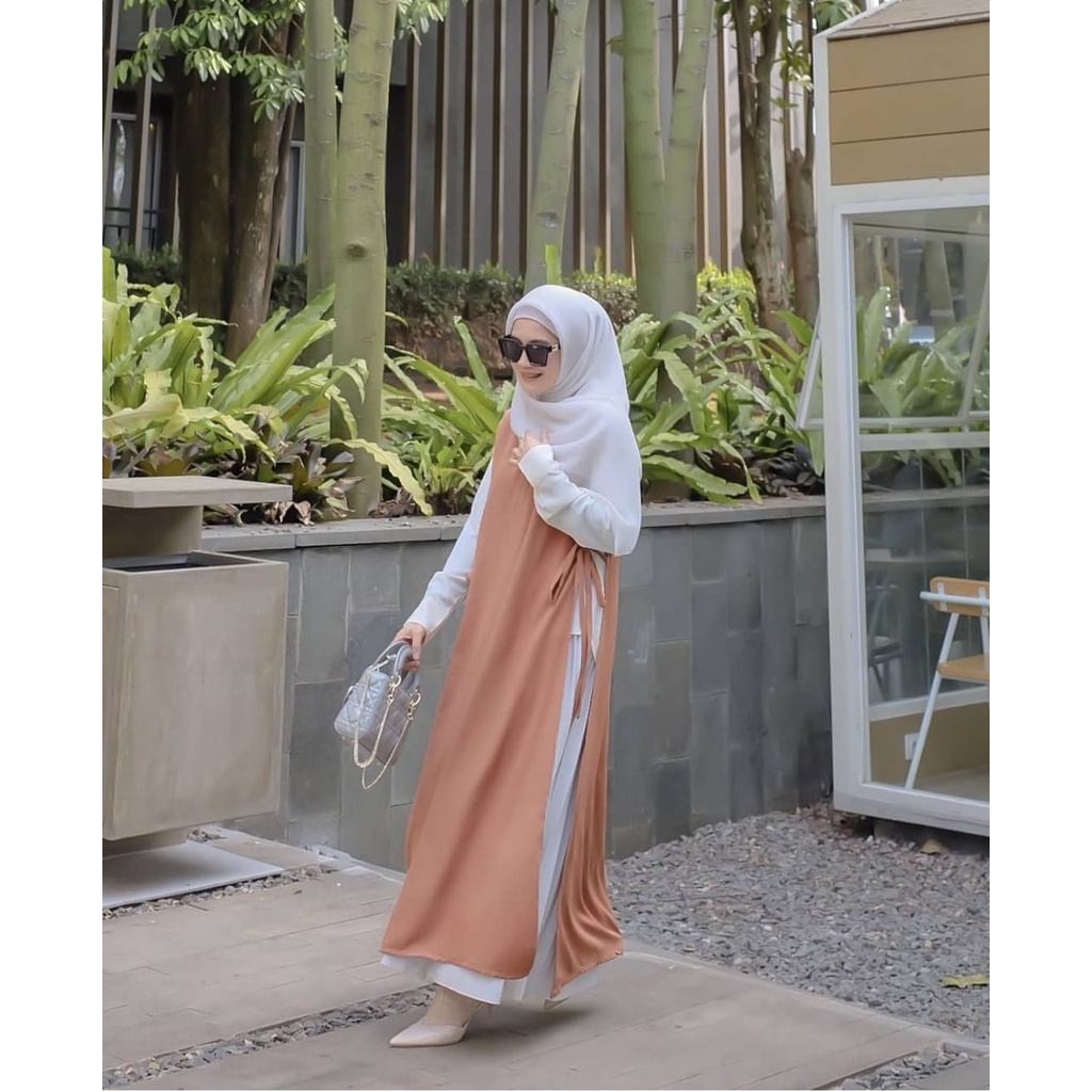 COD - OJIN LONG VEST INNER PANJANG KEKINIAN FASHION MUSLIM STYLISH/INNER/VESTROMPI - ABEELA