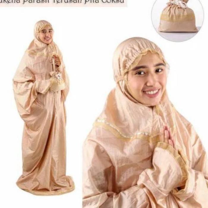 Mukena mukena jumbo traveling loufie terusan terusan parasit parasut mukena ori bukn travelling ade