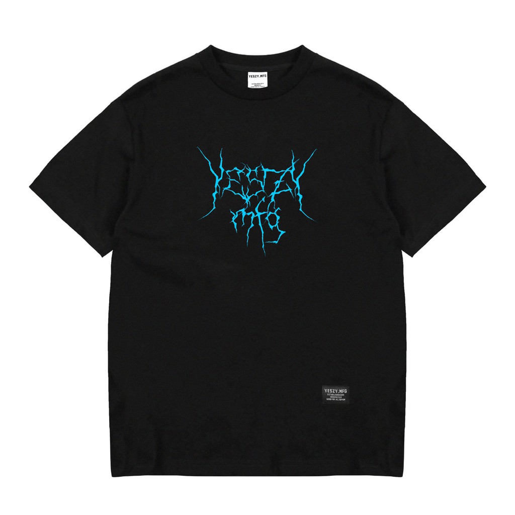 YESZY.MFG Tshirt Black Revenge F. Cyan