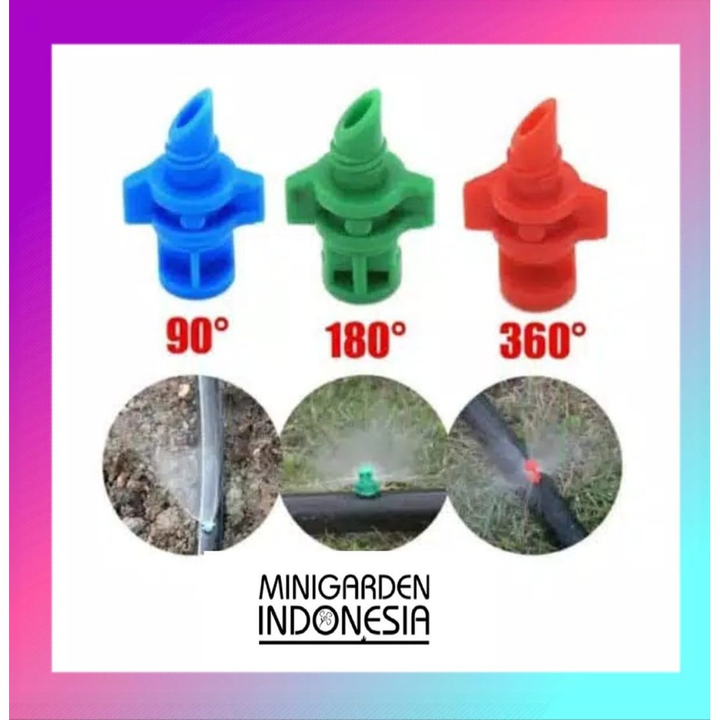 Micro Jet Sprayer 90 - 360 Derajat Alat Siram Irigasi Taman Aeroponik  Head Nozzle Sprinkle