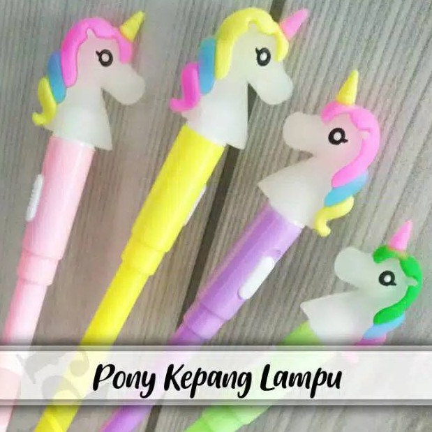 

Pena lampu unicorn pony/balpen pulpen fancy/ PULPEN BERCAHAYA