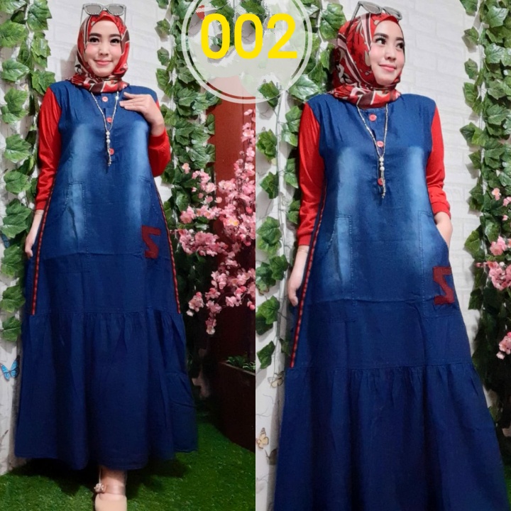 GAMIS LEVIS TERBARU (002) /GAMIS LEVIS JUMBO/FIONORYSHOOP/GAMIS LEVIS WANITA/GAMIS LEVIS IMPOR
