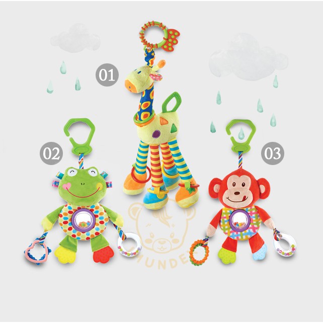 IMUNDEX boneka multifungsi / Teether gigitan / rattle / Kerincingan Mainan Bayi Anak Soft Toys-1