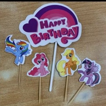 Topper hiasan kue kuda poni