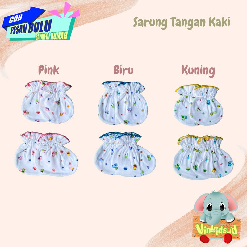 Sarang Tangan Kaki Bayi / Sarung Tangan Bayi / Sarang Kaki