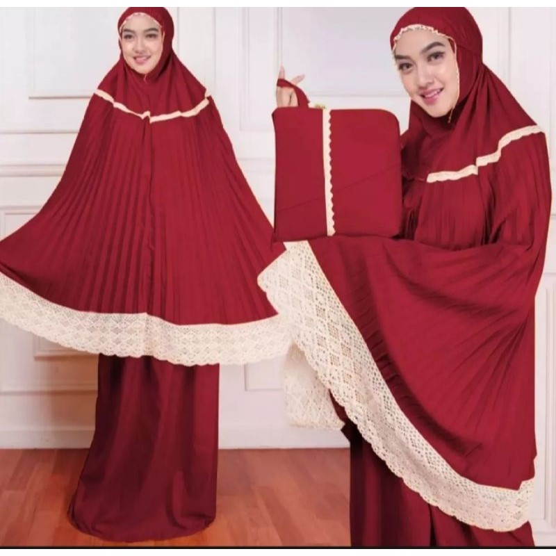 MUKENA PLISKET/MUKENA REMPLE JUMBO/MUKENA RENDA PLISKET