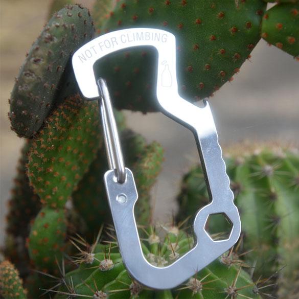 MOJITO Survival Camping Hiking Rescue Gear Mini Carabiner Keychain EDC Multi Tool