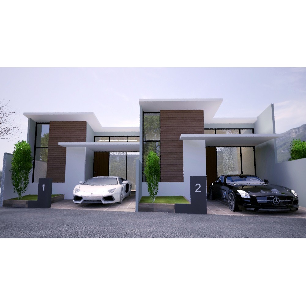 Jual Desain Rumah Modern Minimalis 1 Lantai Type 50 Ukuran 6 X 12 Meter Indonesia Shopee Indonesia