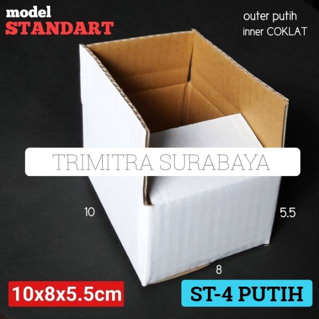 

KOTAK ST-4 PUTIH KARDUS KARTON BOX POLOS PACKING HP AKSESORIS STANDART