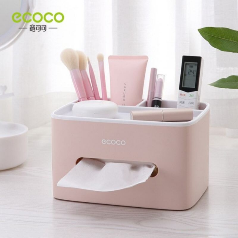 ECOCO Desktop Tissue Box - Kotak Tempat tissue meja office desk tisu organizer