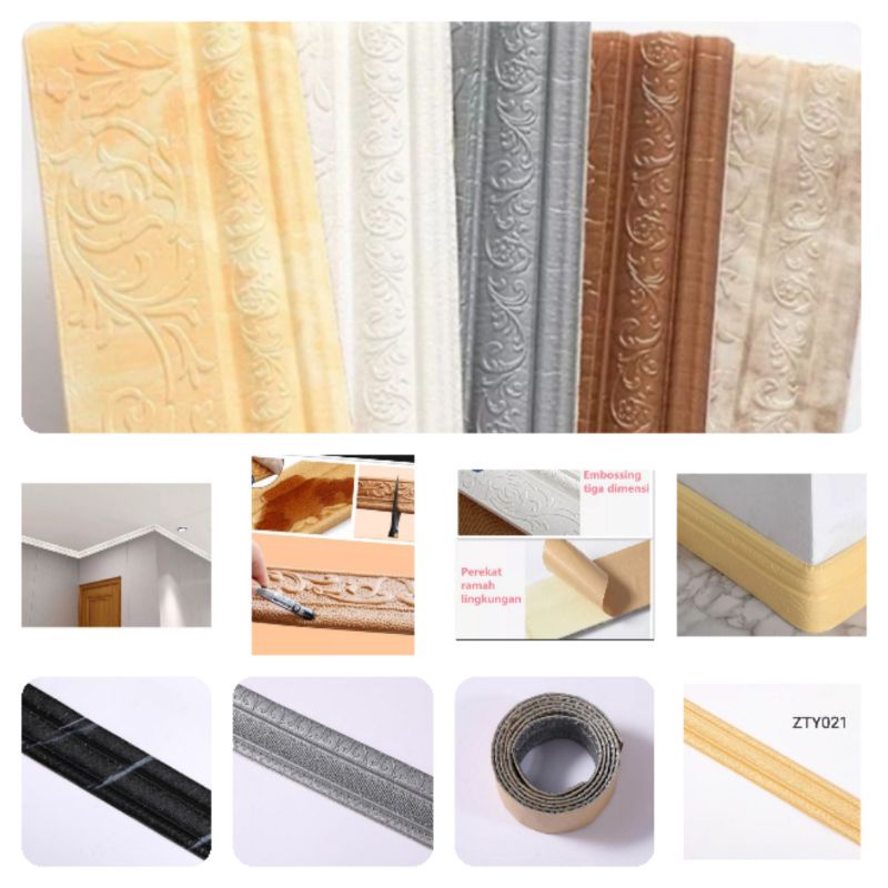 LIST PROFIL FOAM/Moulding Wallpaper Dekorasi Borders Plafon