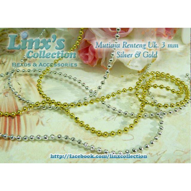 Mutiara Renteng Silver & Gold 3 mm