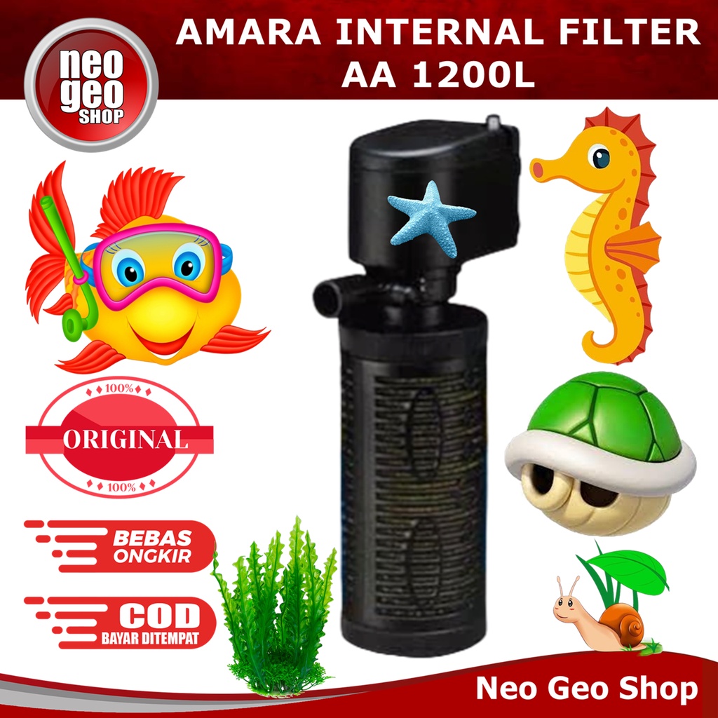 Amara AA 1200 L 1200L AA1200L Mesin Pompa Internal Filter Aquarium Aquascape