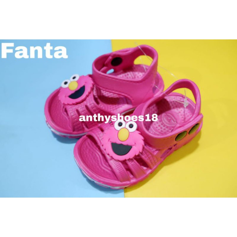 *NEW* Sandal Tali  Karet Bayi Anak Perempuan Elmo Dulux 155e