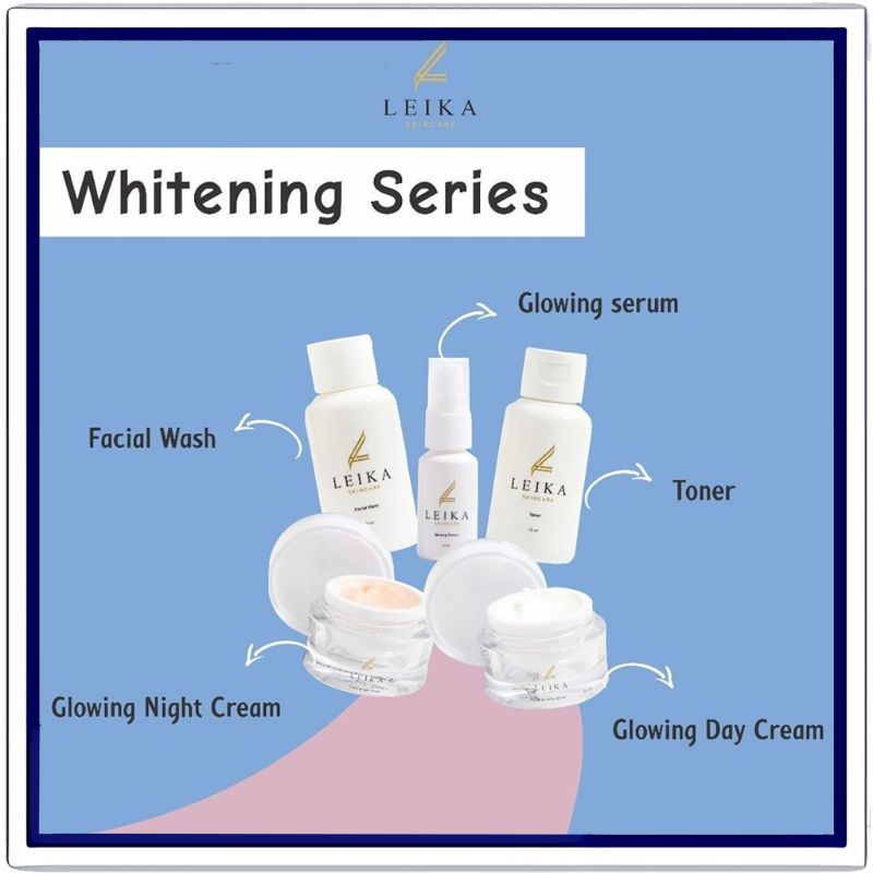 Paket Pemutih dan Pencerah Wajah Leika Skincare Whitening Series