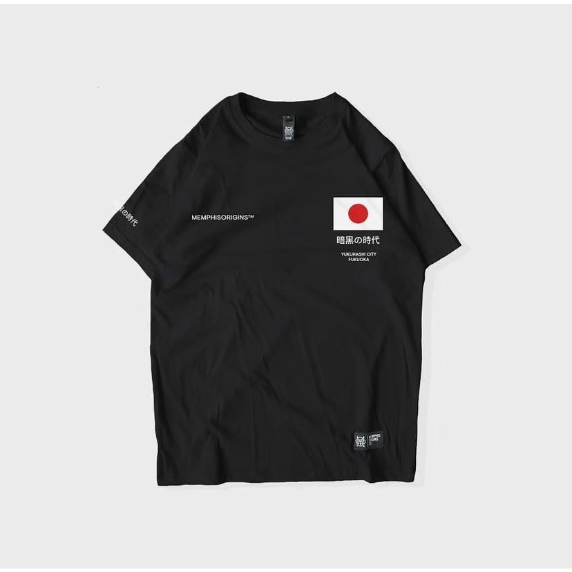 Kaos Distro Memphis Pria Origins Anime samurai Japan New apparel