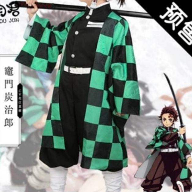 Promo Fullset Costume Cosplay Tanjiro Kimetsu No Yaiba