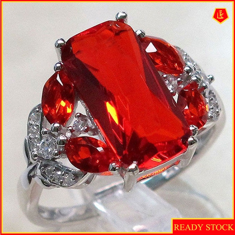 [Ready Stock]Personalized Luxury Ruby Ring Fashion